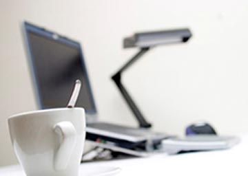 Photo of office desk setup